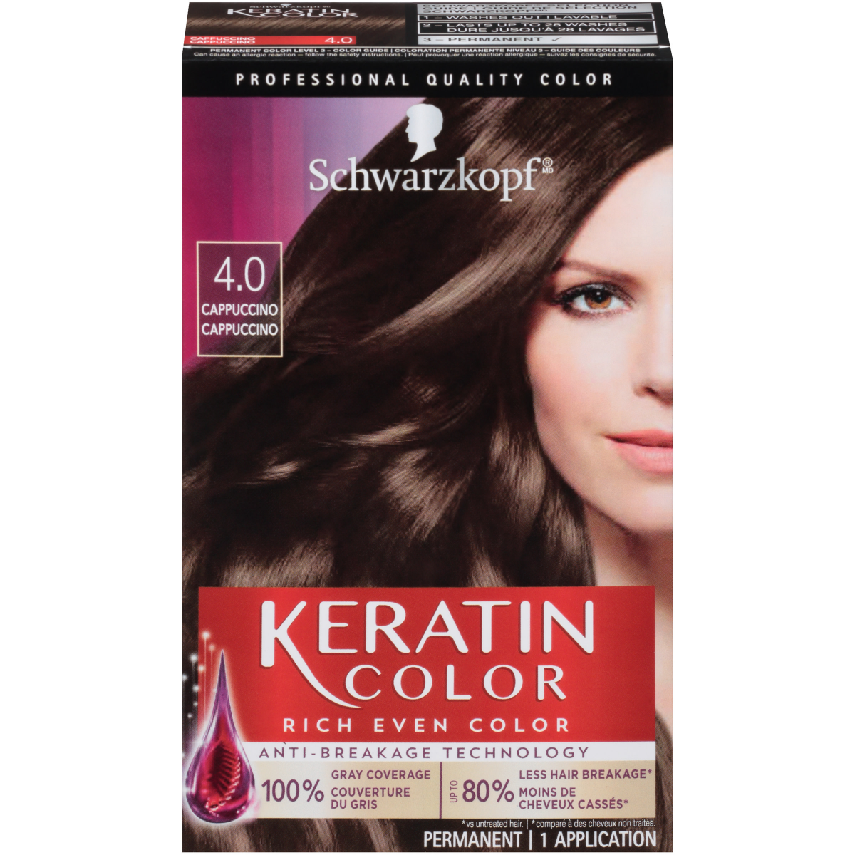 Coloración permanente del cabello con queratina Schwarzkopf