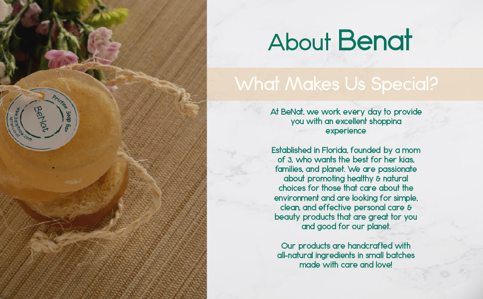BENAT Reassuring Soap Bar. Wheat, Olive, and Almond Oil.