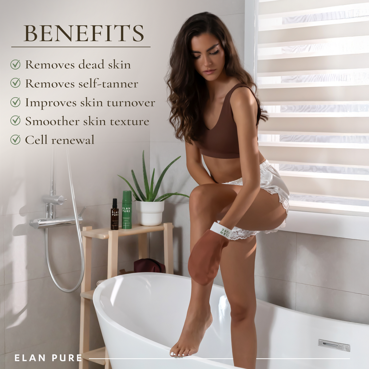 ELAN PURE Exfoliator Mitt