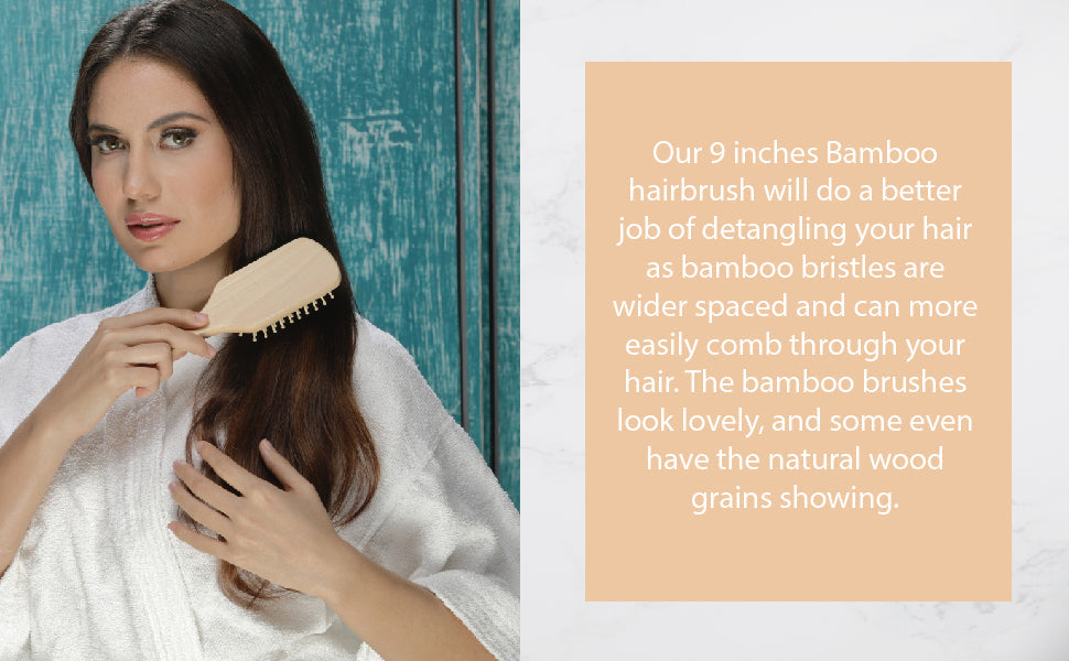 BENAT Wooden Detangling Hair Brush
