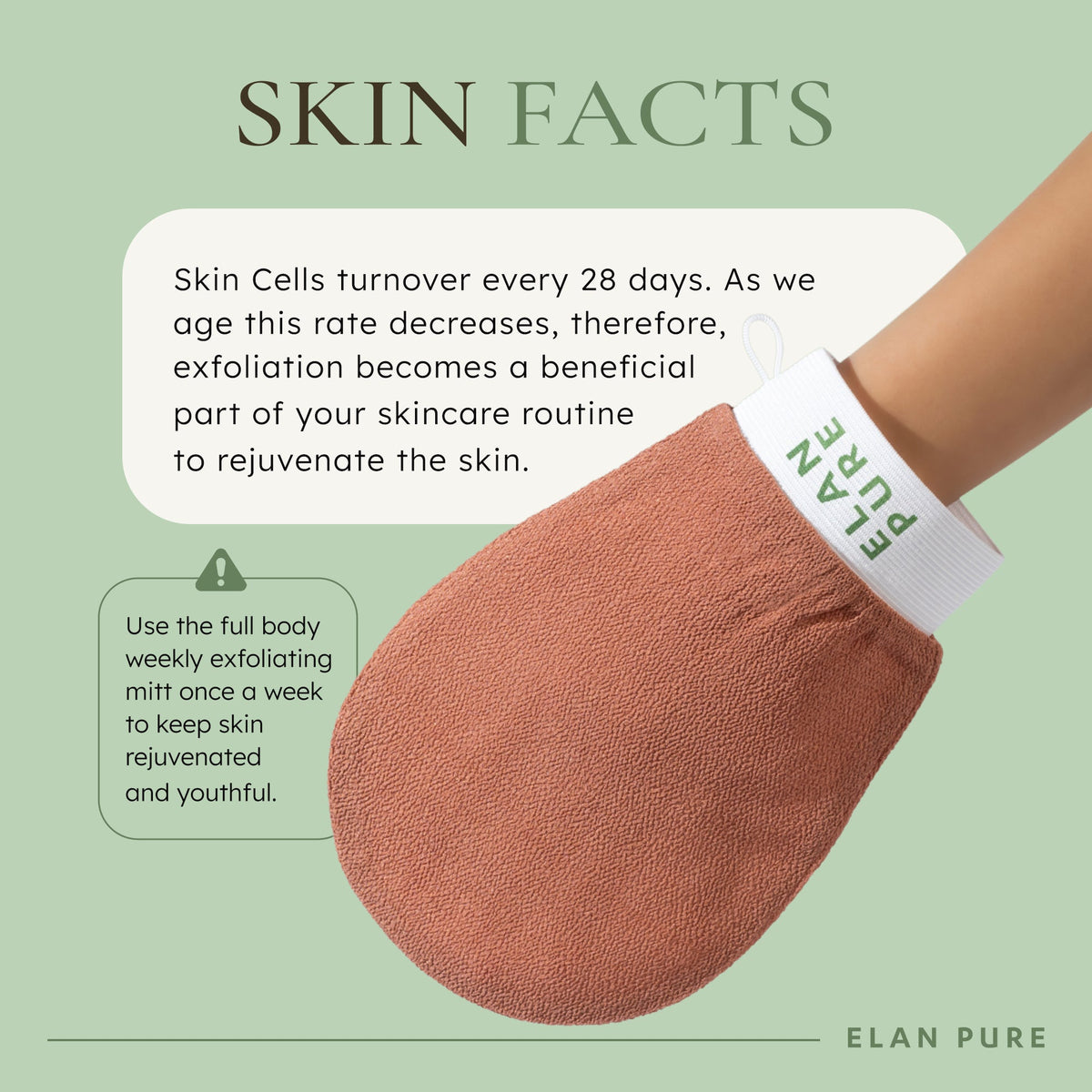 ELAN PURE Exfoliator Mitt