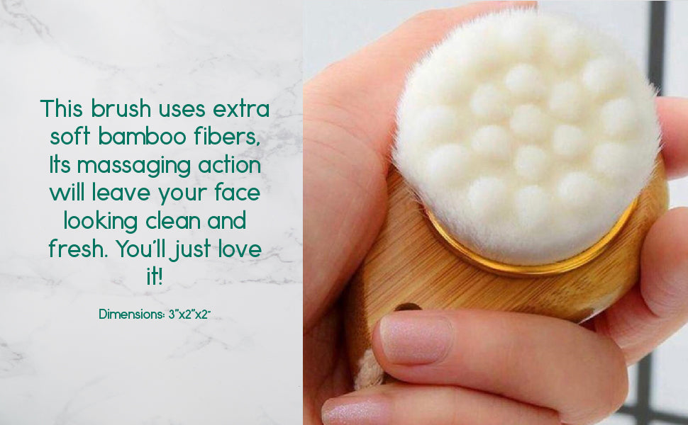 BENAT Facial Brush with Bamboo Handle