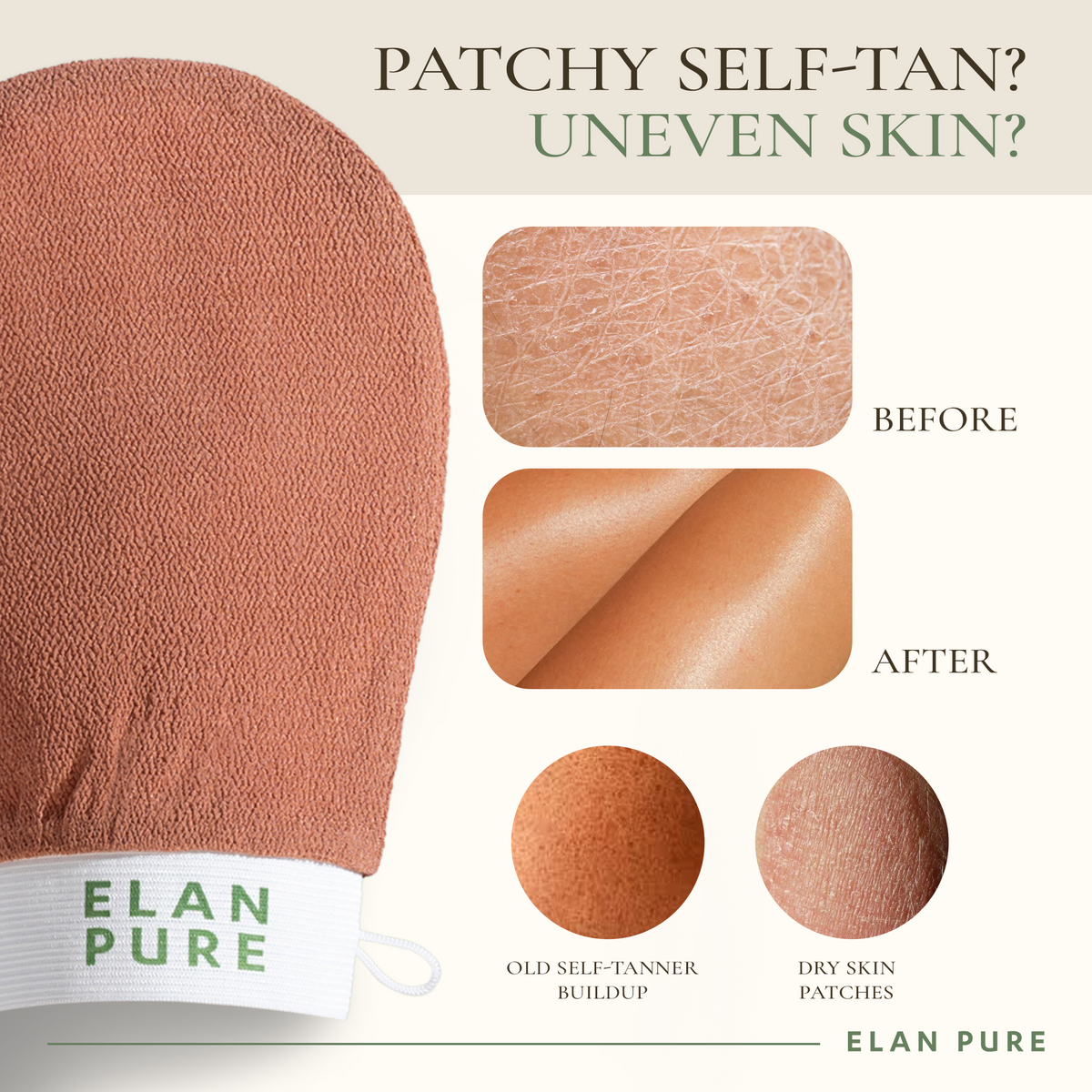 ELAN PURE Exfoliator Mitt