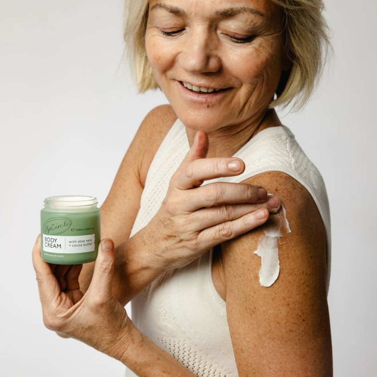 UPCIRCLE Natural Body Cream with Aloe Vera + Cocoa Butter