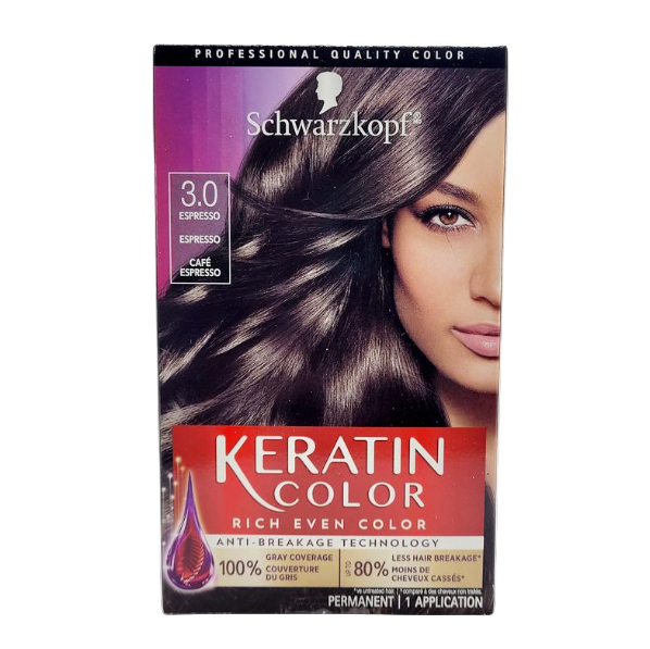 Coloración permanente del cabello con queratina Schwarzkopf