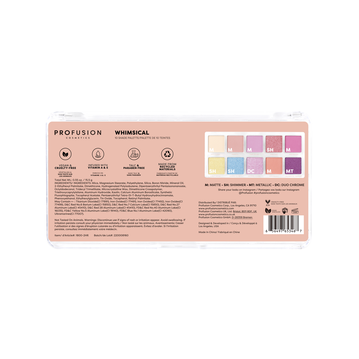 PROFUSION Essential 10 Shade Palette - Whimiscal