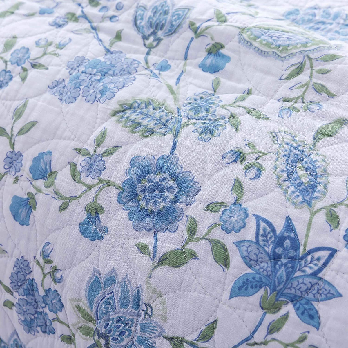 KASENTEX 100% Cotton Summer Ultra Soft Floral Design 3 Piece Reversible Bedding Set, Room Decor, Graduation Gifts