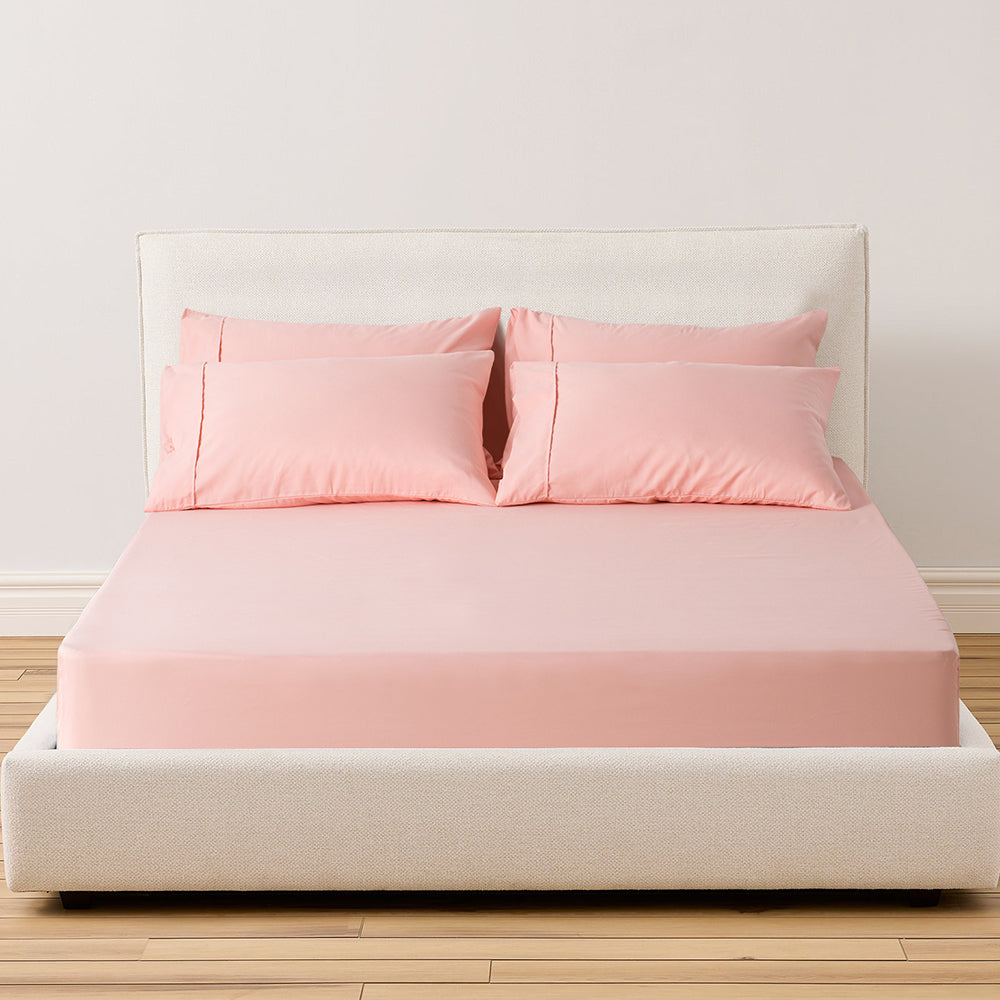 KASENTEX All Season Deep Pocket Fitted Sheet Set with Pillowcases, Room Decor, Graduation Gifts