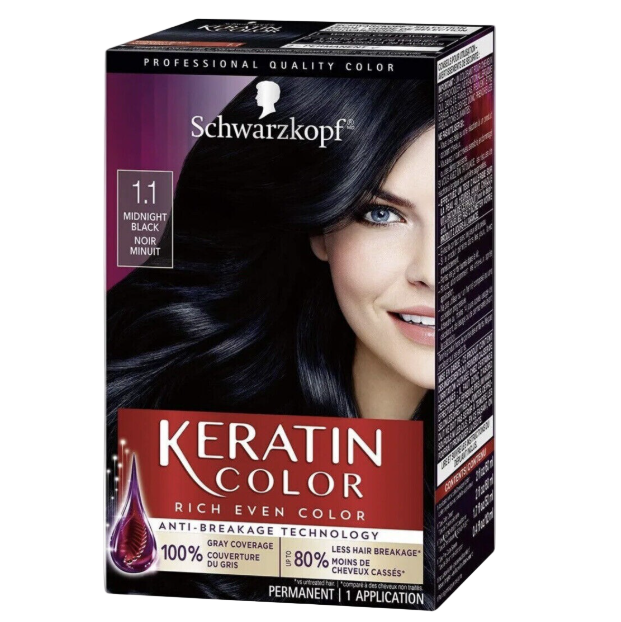 Coloración permanente del cabello con queratina Schwarzkopf