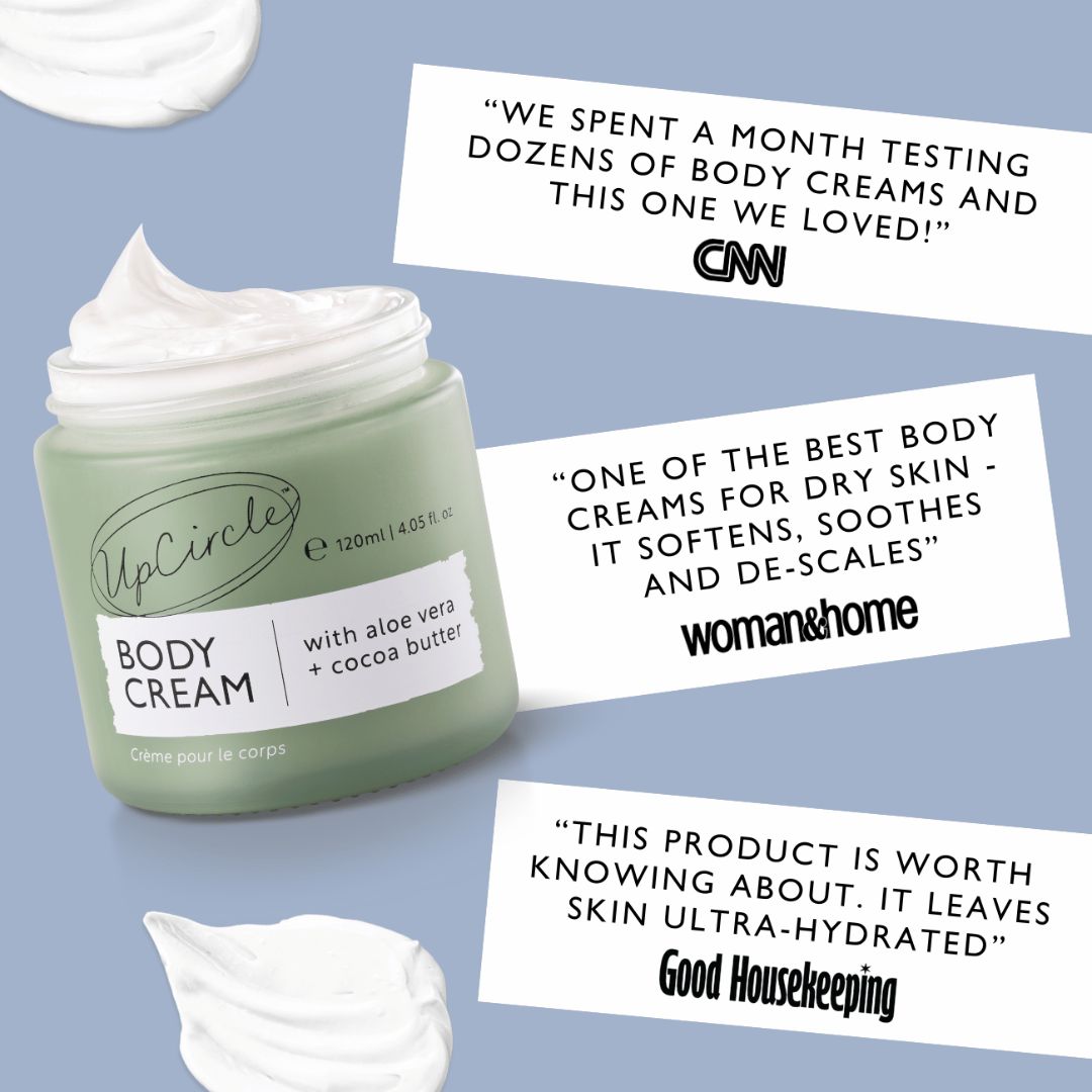 UPCIRCLE Natural Body Cream with Aloe Vera + Cocoa Butter