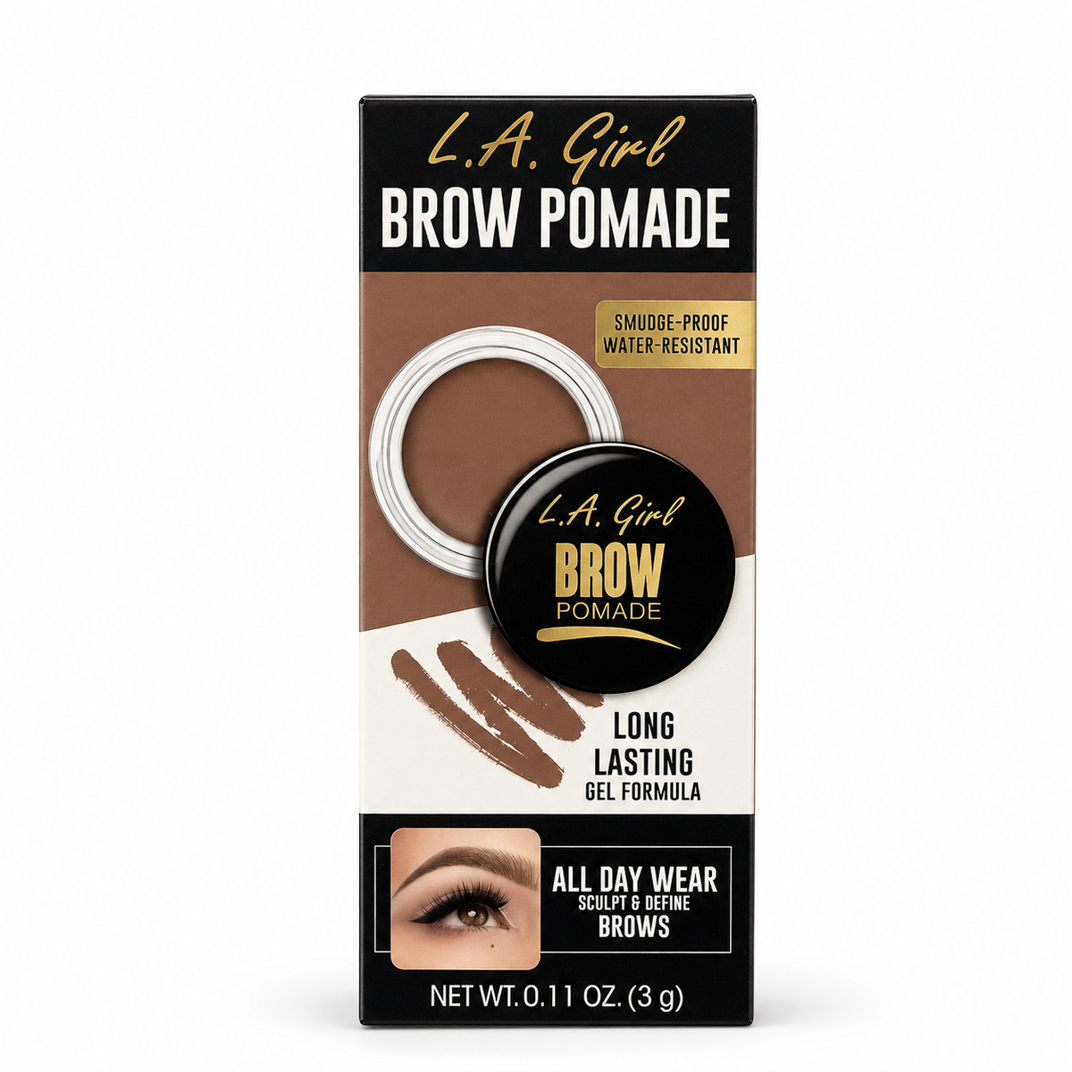 LA Girl Brow Pomade - Fórmula de gel de larga duración