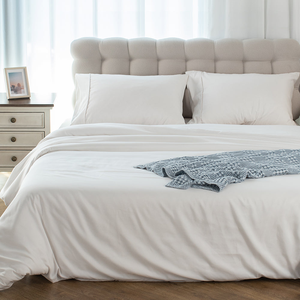 KASENTEX Duvet Cover Bedding Set with Duvet Cover, Pillowcase, Fitted Sheet, Hypoallergenic and Breathable, Room Decor, Graduation Gifts