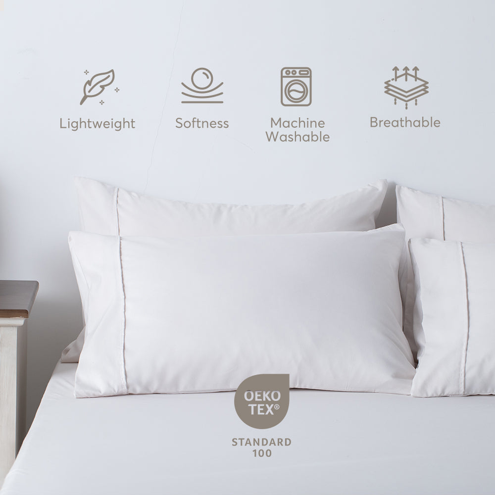 KASENTEX All Season Deep Pocket Fitted Sheet Set with Pillowcases, Room Decor, Graduation Gifts