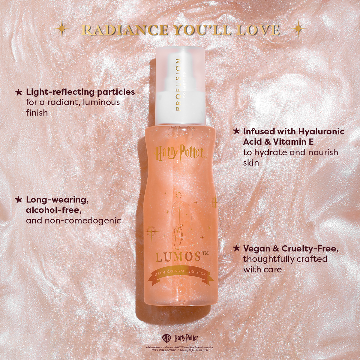 PROFUSION Harry Potter Holiday | Lumos™ Illuminating Setting Spray