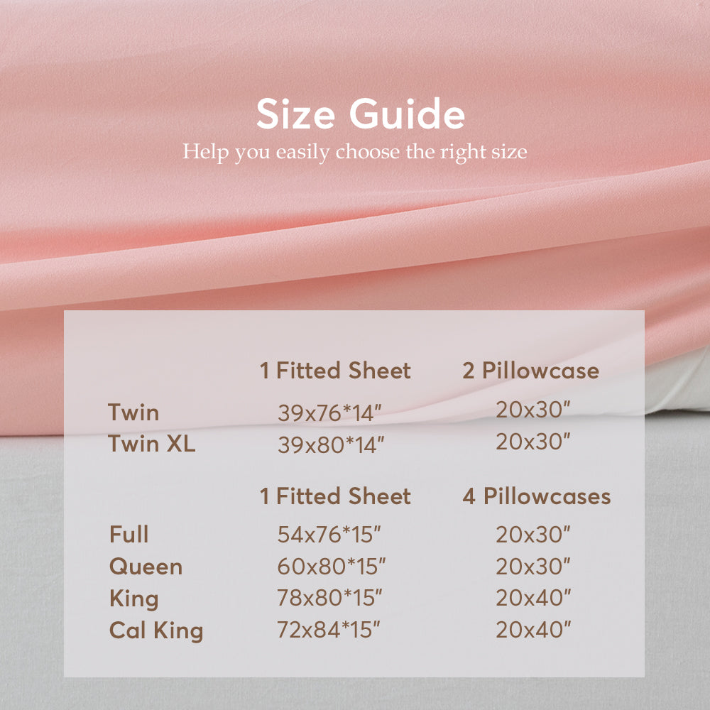 KASENTEX All Season Deep Pocket Fitted Sheet Set with Pillowcases, Room Decor, Graduation Gifts
