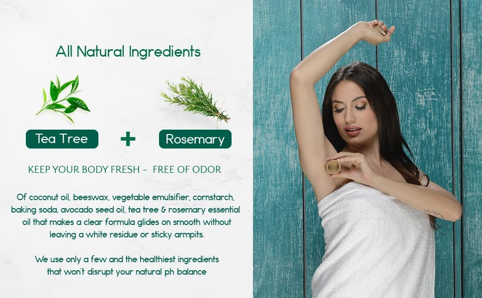 BENAT 2-Pack All-Natural, Plastic-Free Deodorants