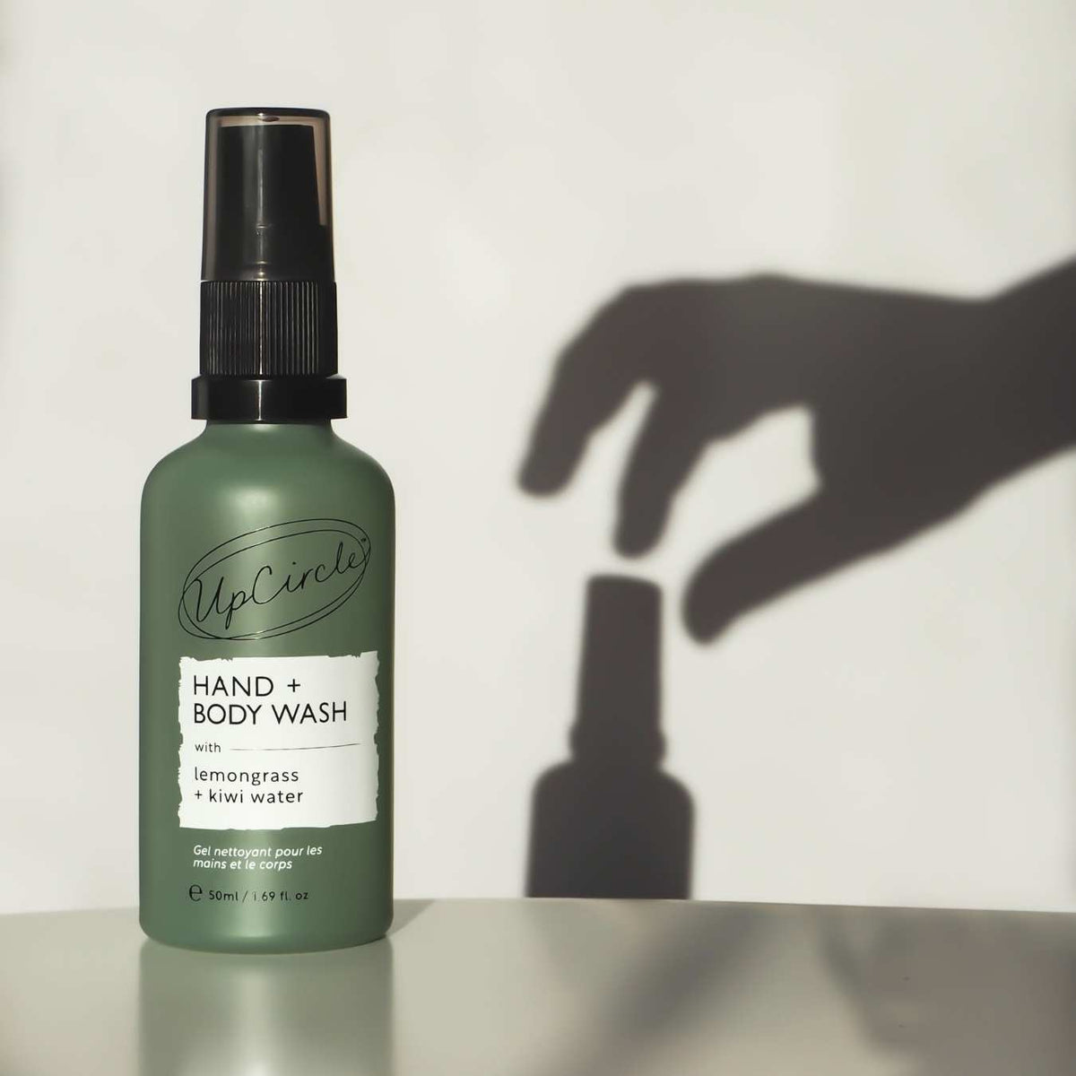 UPCIRCLE Natural Hand + Body Wash with Lemongrass - Travel Size