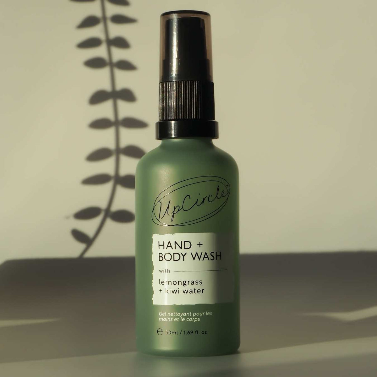 UPCIRCLE Natural Hand + Body Wash with Lemongrass - Travel Size