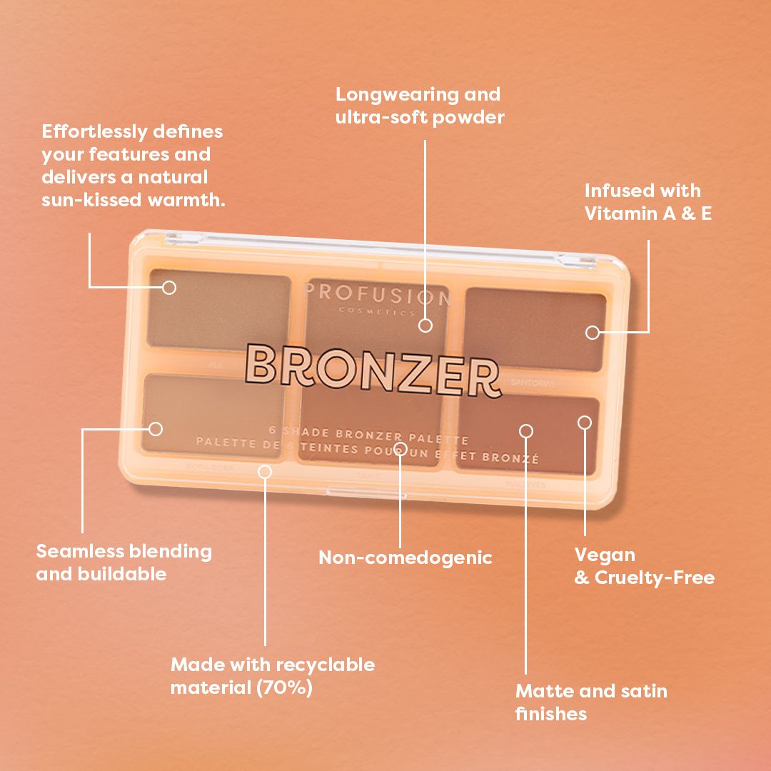 PROFUSION Bronzer 6 Shade Face Palette