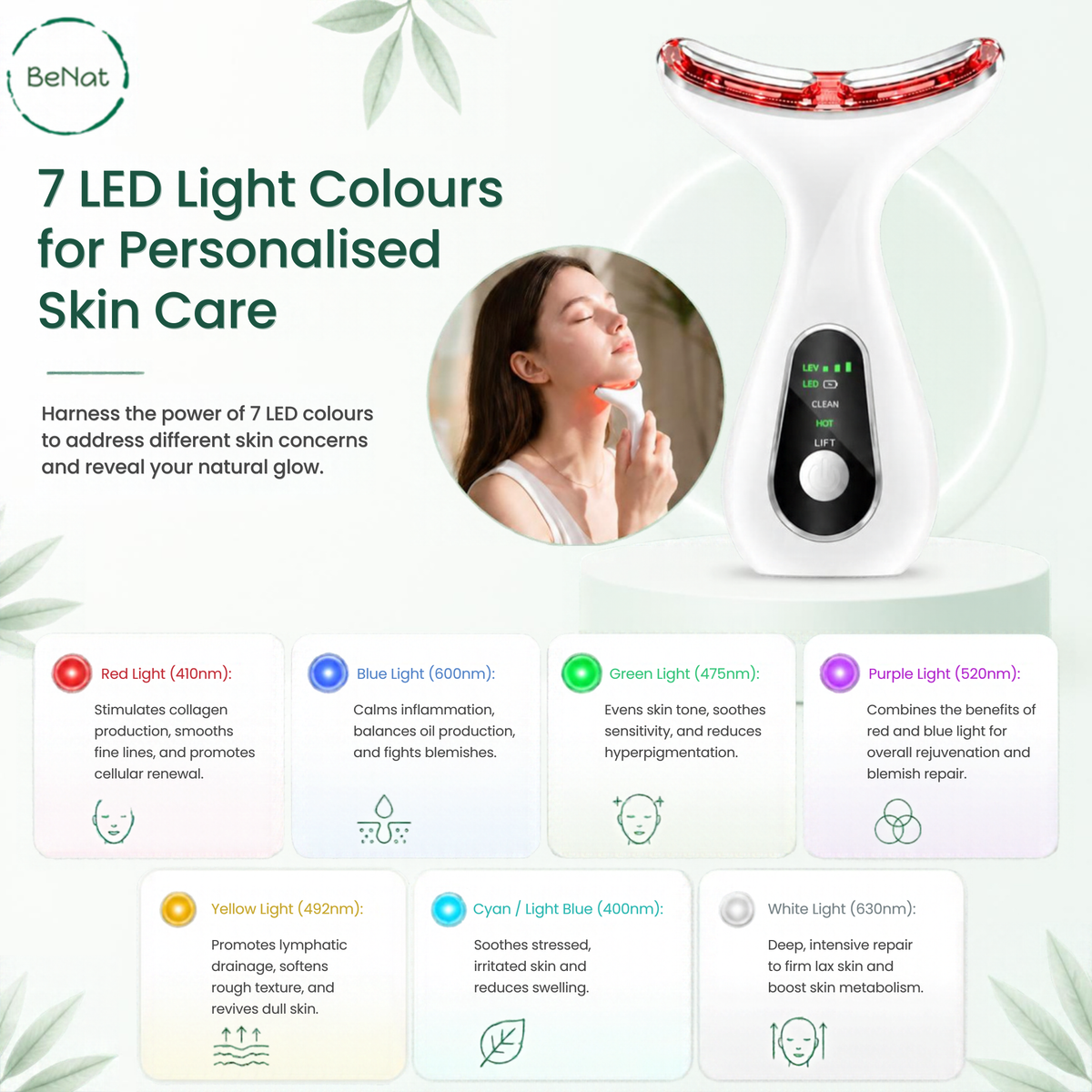 7-in-1 Face & Neck LED Sculpting Device