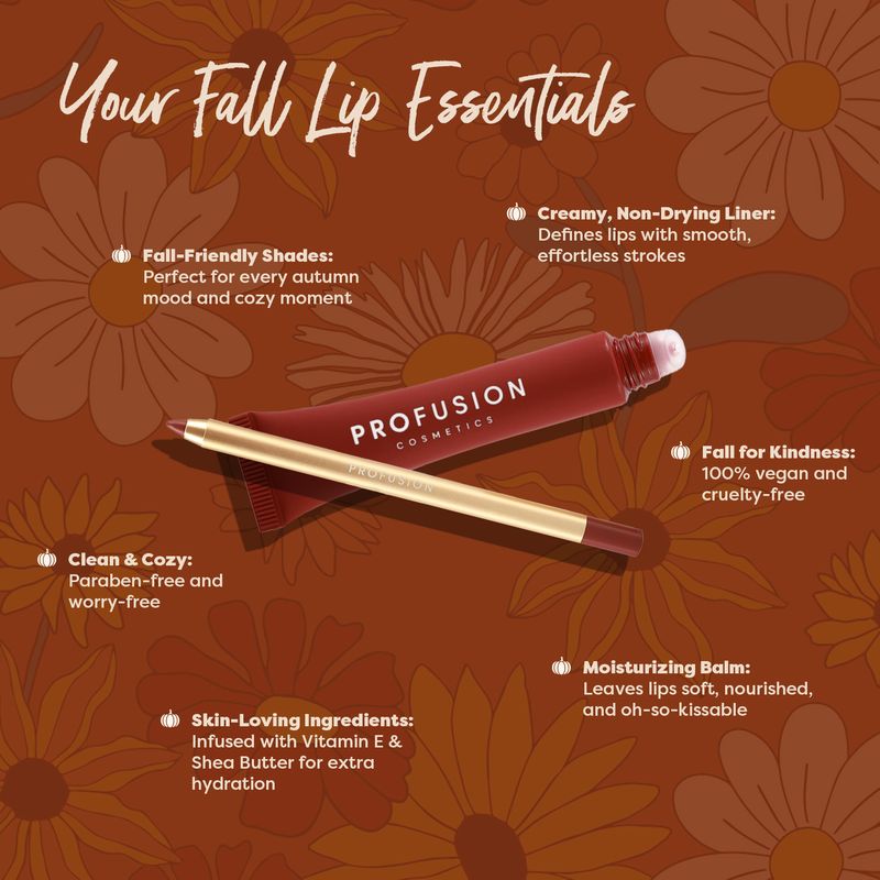 PROFUSION Pumpkin Spice | Cashmere Lips Lip Liner & Balm Duo