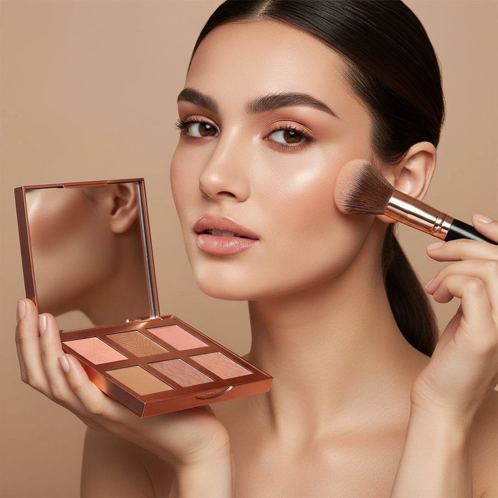 Cheeky 6 Shade Face Bar Palette - Blush, Bronzer & Highlighter