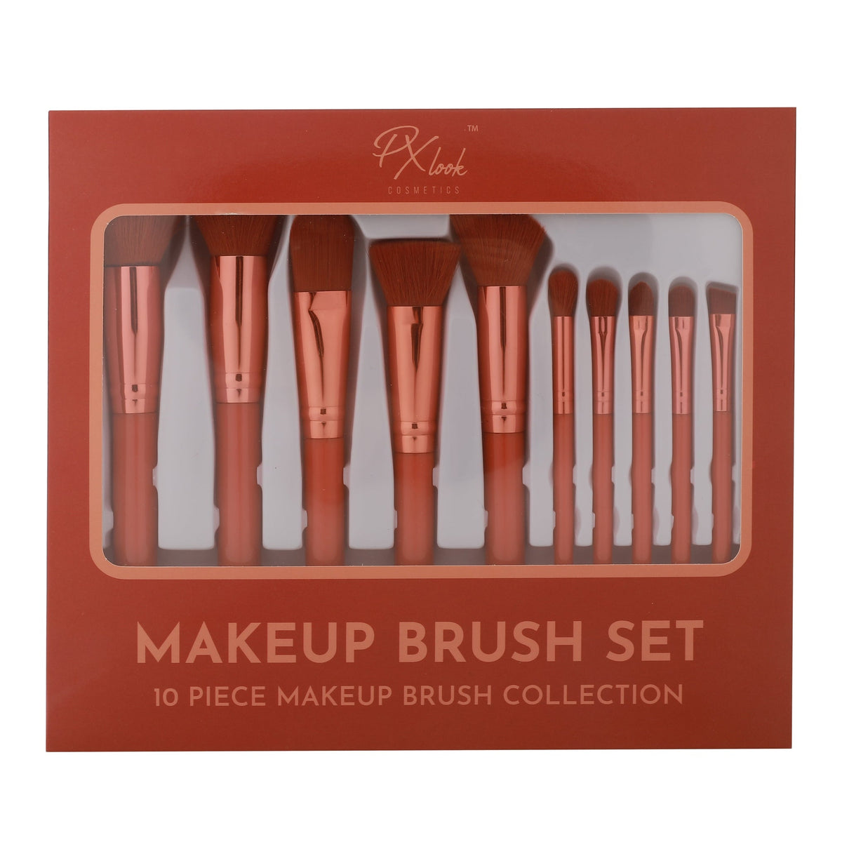 PROLUX Makeup Brush Set - 10 Piece Makeup Brush Collection