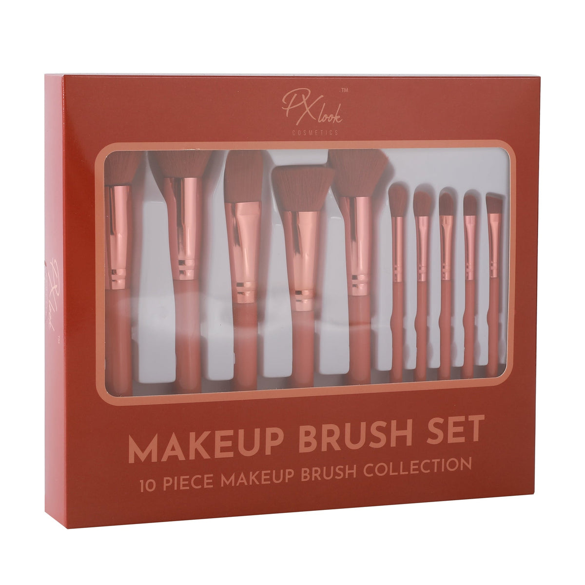 PROLUX Makeup Brush Set - 10 Piece Makeup Brush Collection
