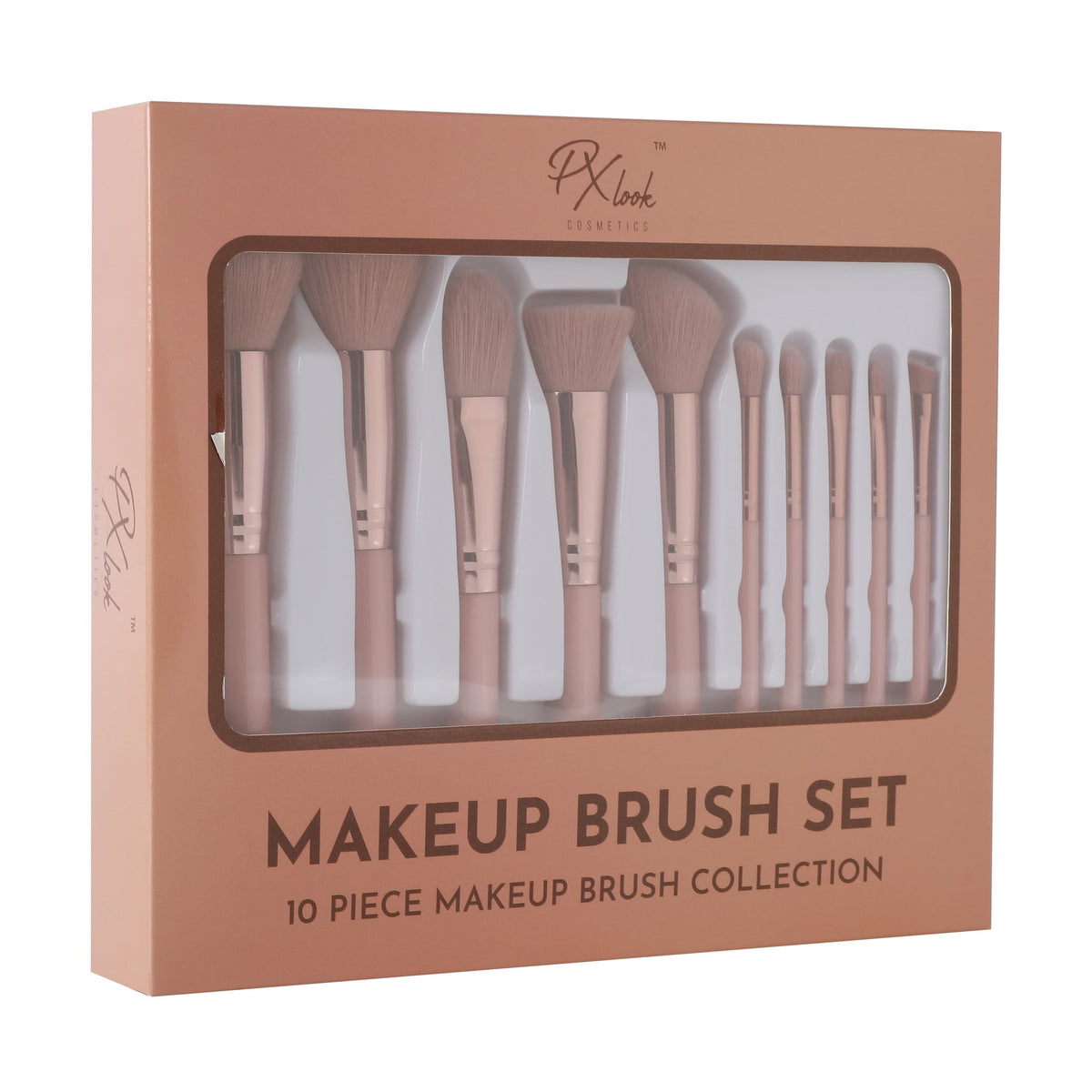 PROLUX Makeup Brush Set - 10 Piece Makeup Brush Collection