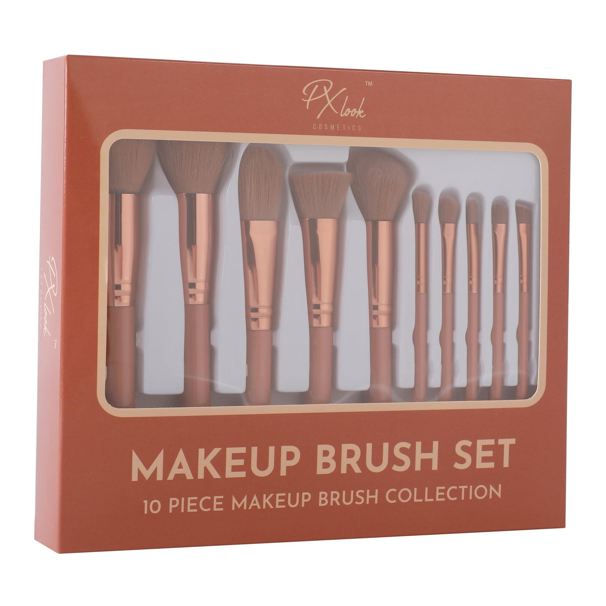 PROLUX Makeup Brush Set - 10 Piece Makeup Brush Collection