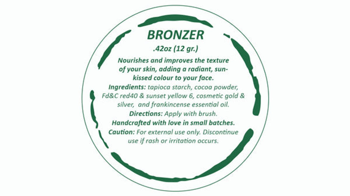 BENAT All-Natural Bronzer Loose Powder. Eco-Friendly