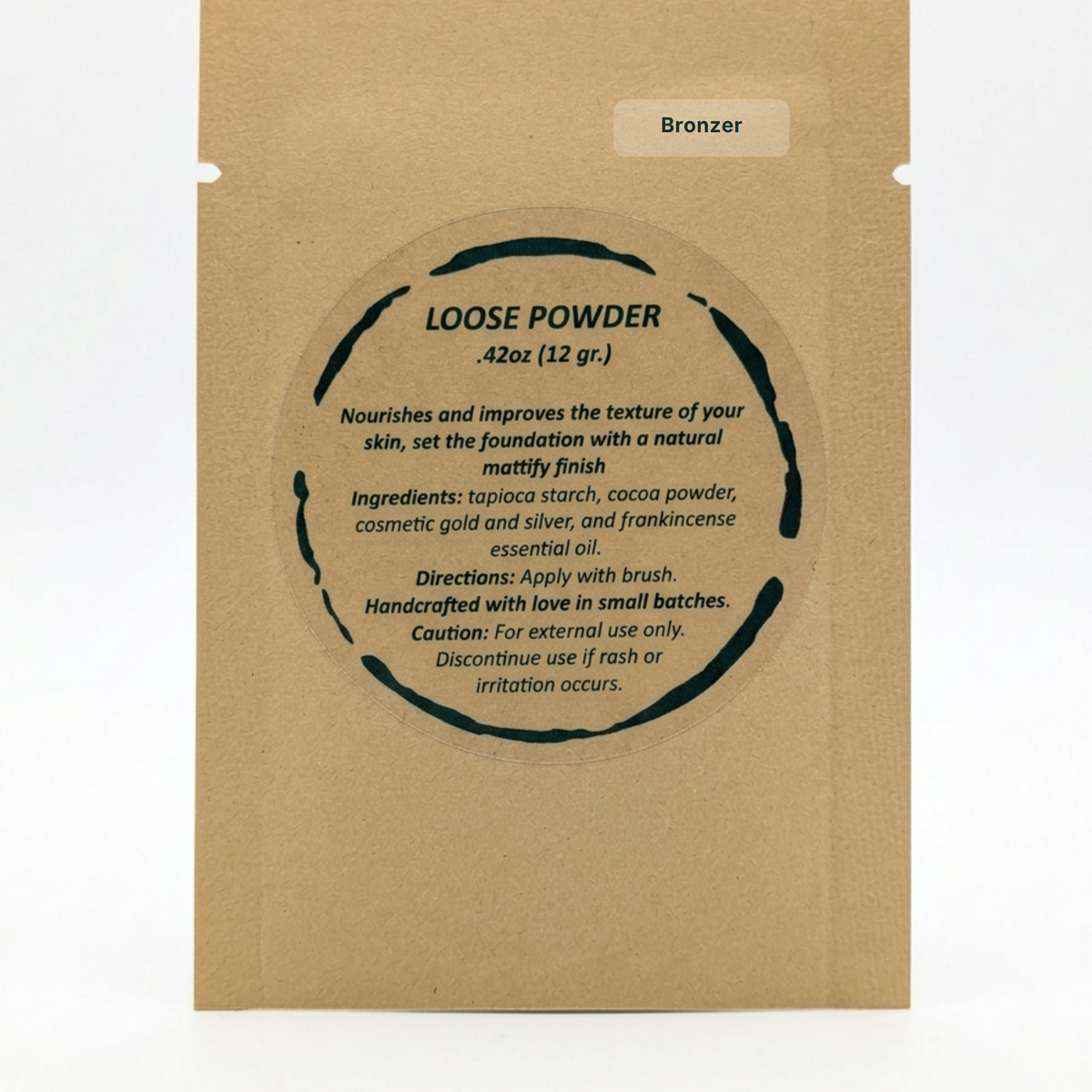 BENAT All-Natural Bronzer Loose Powder. Eco-Friendly