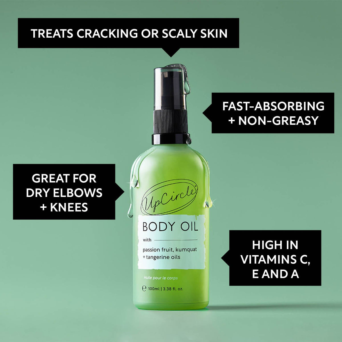 UPCIRCLE Body Oil with Passion Fruit Oil