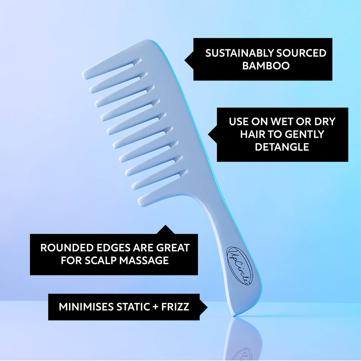 UPCIRCLE Bamboo Wide Tooth Comb