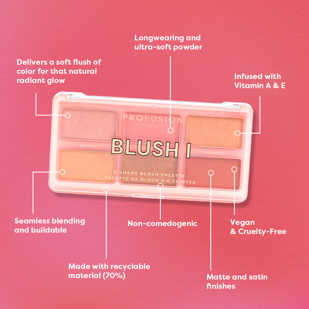 PROFUSION Blush 6 Shade Face Palette