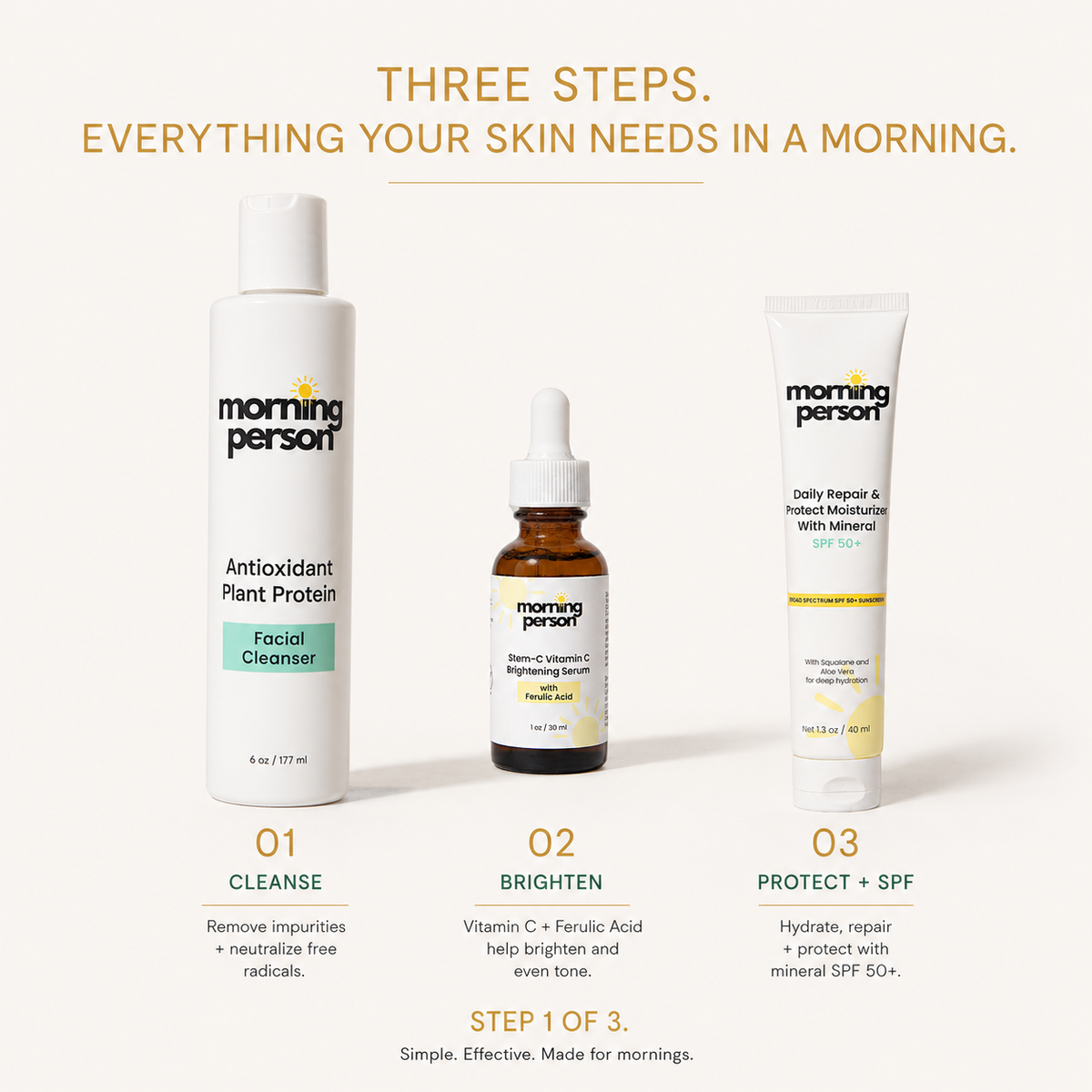 MORNING PERSON Antioxidant Plant Protein Face Cleanser
