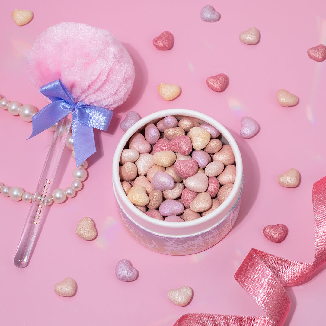 PROFUSION Frosted Snow Sparkle | Twinkling Lights Powder Puff Set