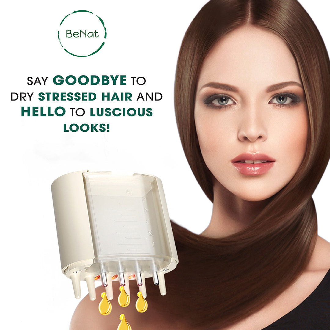 BENAT Electric Oil Applicator and Vibration Scalp Massager 2 in 1