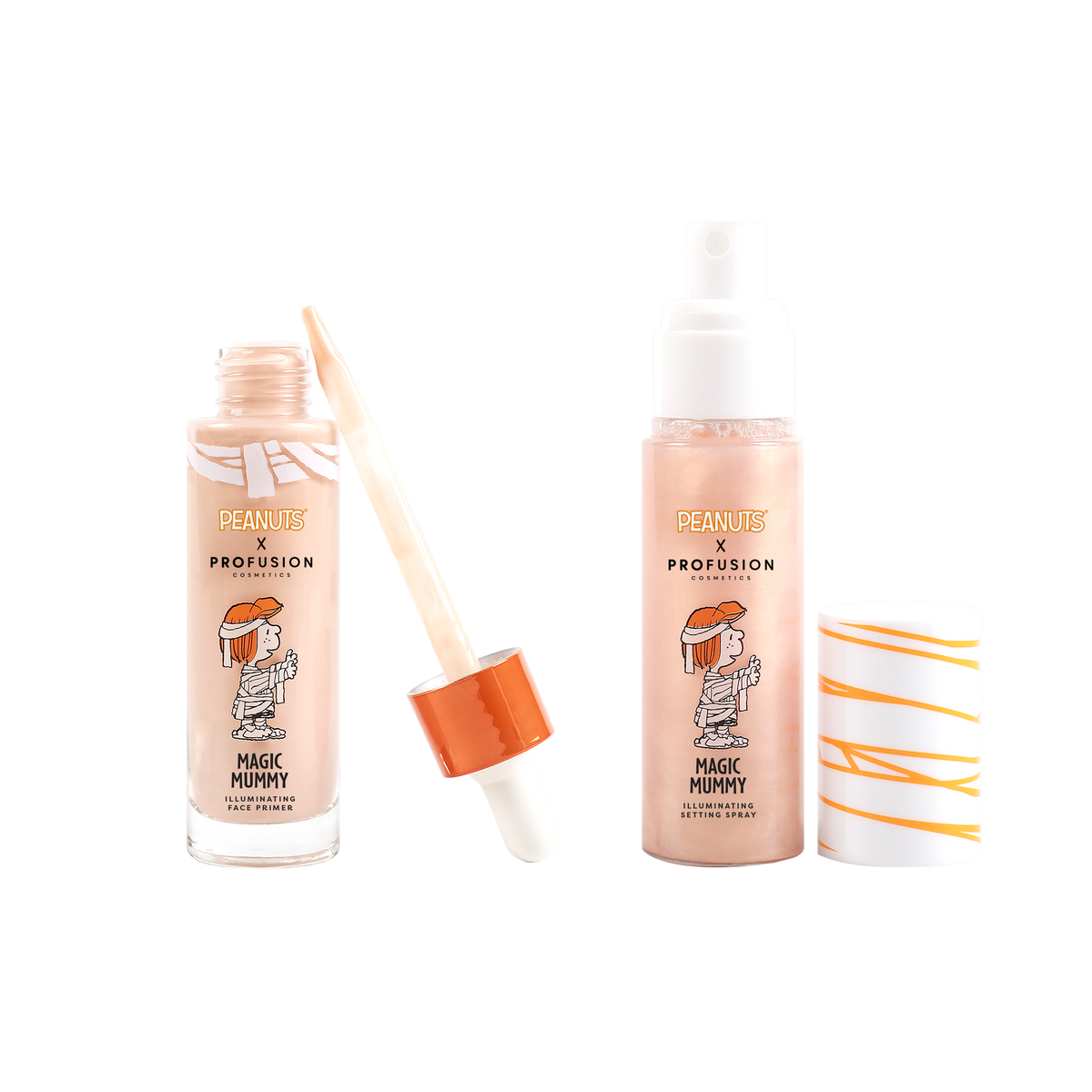 PROFUSION Peanuts Halloween | Magic Mummy Illuminating Face Primer & Setting Spray Set