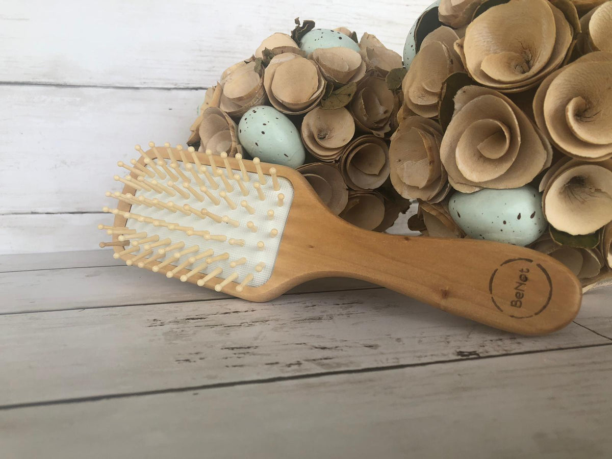 BENAT Wooden Detangling Hair Brush