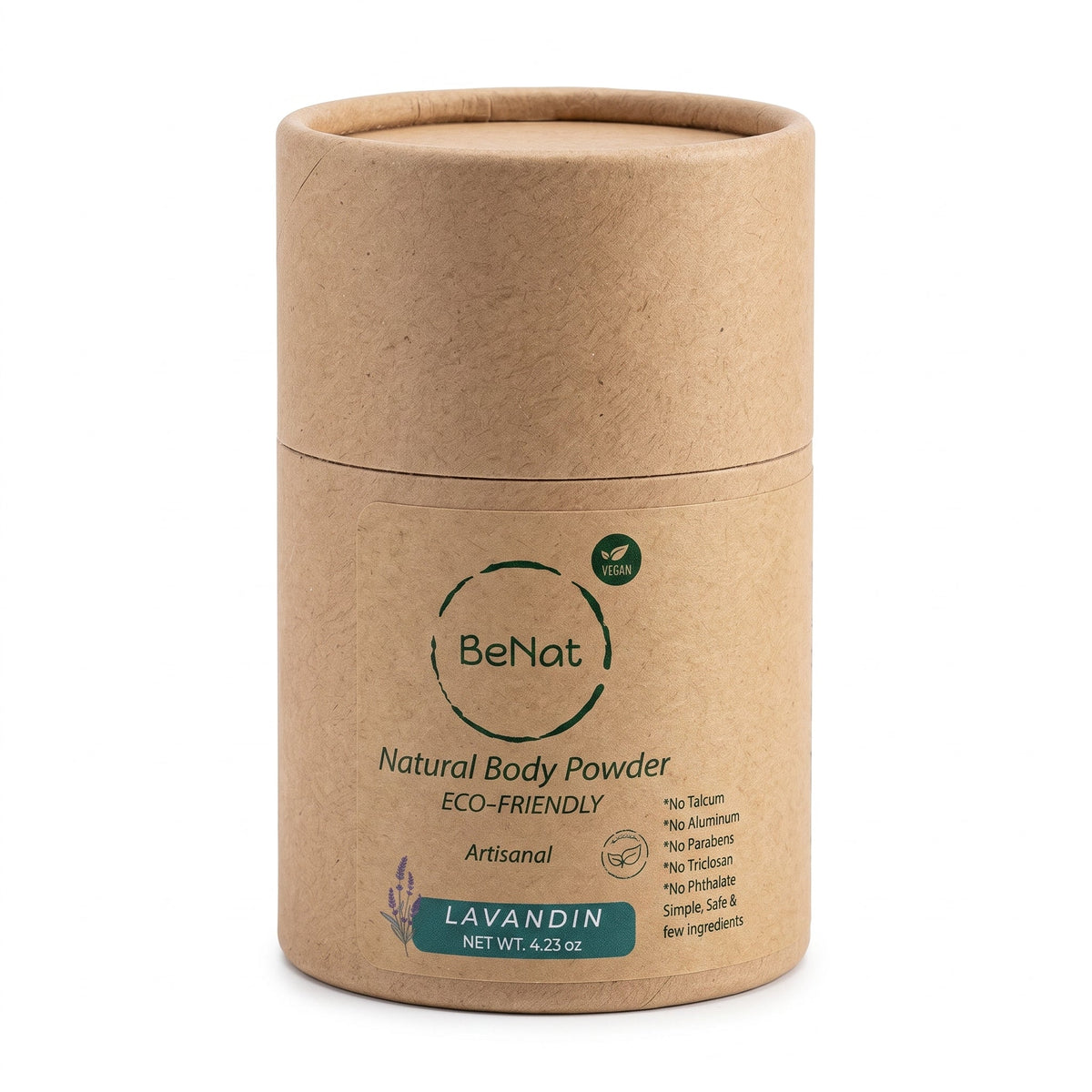 BENAT All-Natural Body Powder. Eco-Friendly.
