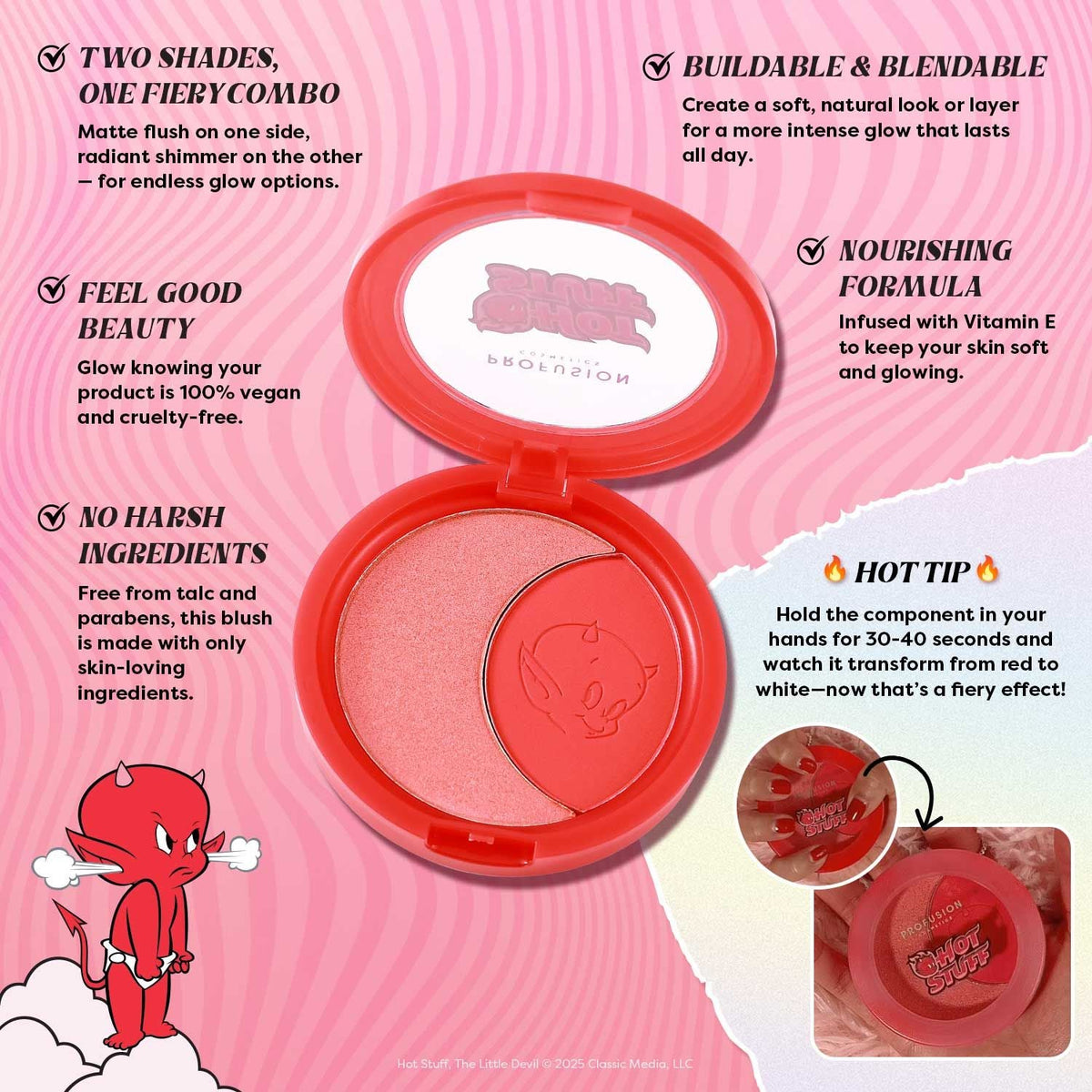 PROFUSION Turn Up The Heat Soft Matte & Shimmer Blush Duo