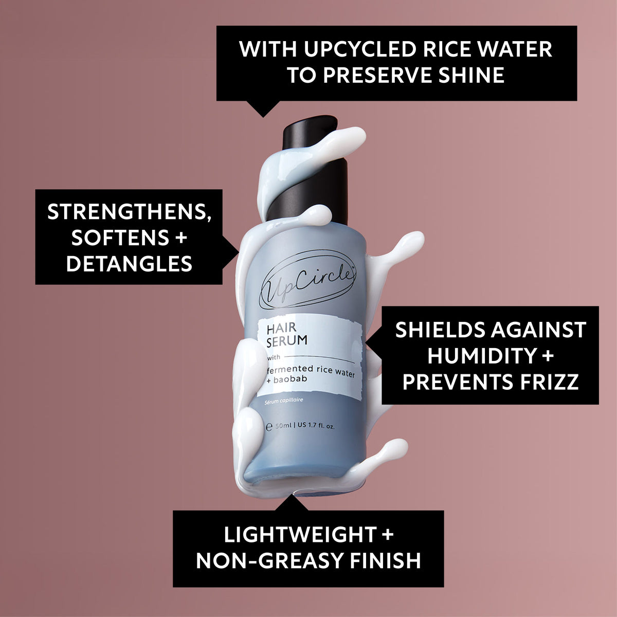 UPCIRCLE Hair Serum with Fermented Rice Water + Baobab