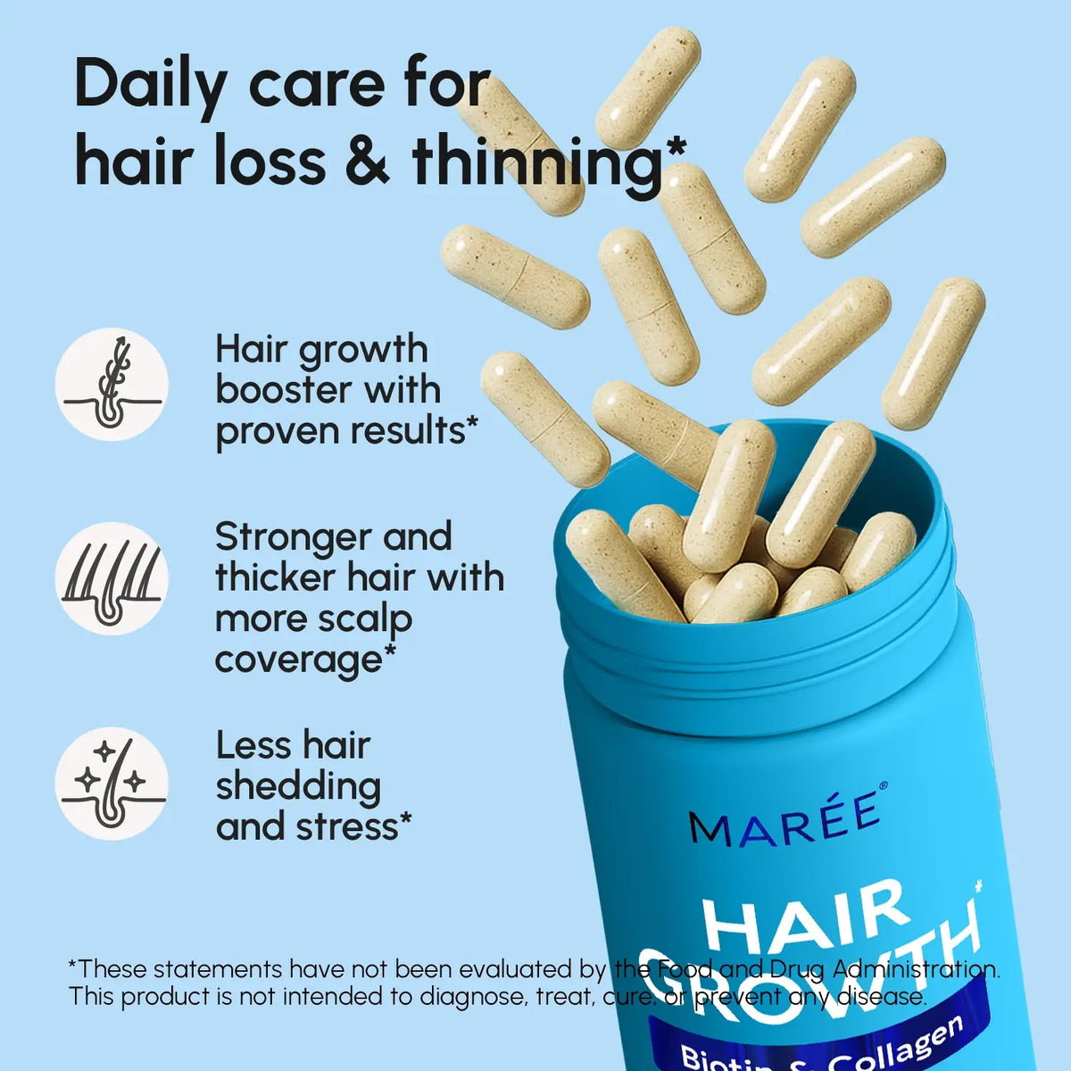 MAREE Biotin & Collagen Hair Growth Complex