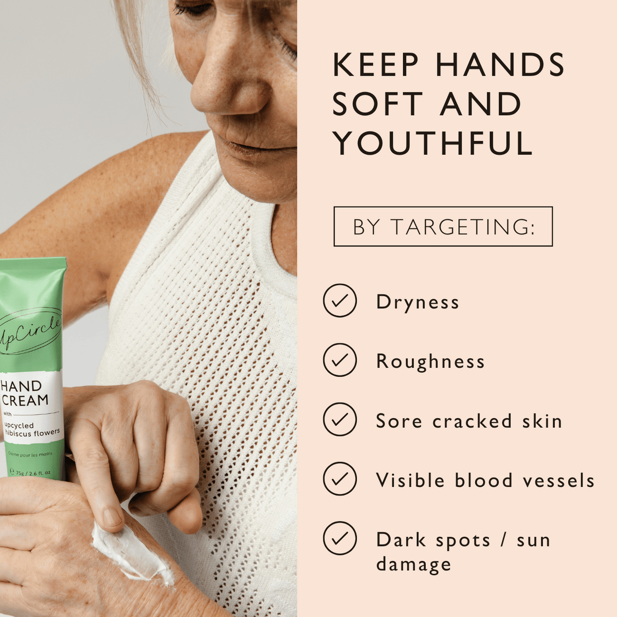 UPCIRCLE Hand Cream with Hibiscus Flowers