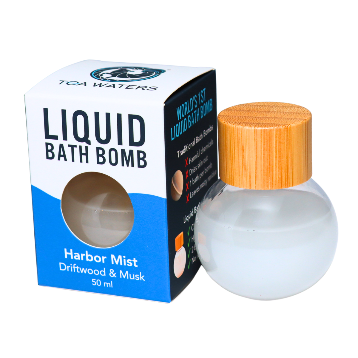 Harbor Mist Liquid Bath Bomb - Driftwood and Musk