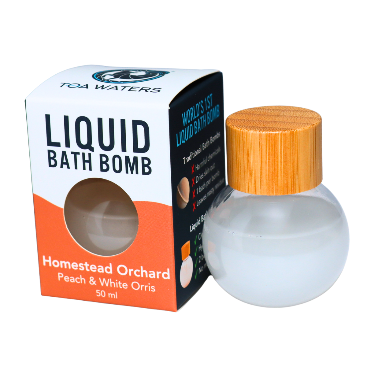 Homestead Orchard Liquid Bath Bomb - Peach and White Orris