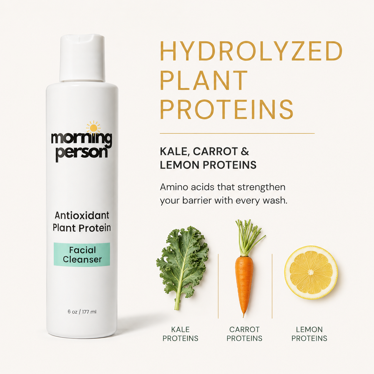 MORNING PERSON Antioxidant Plant Protein Face Cleanser