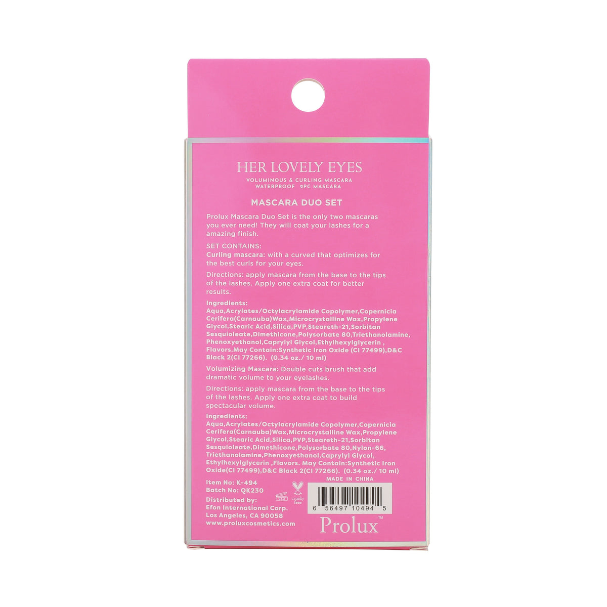 PROLUX Her Lovely Eyes: Waterproof Mascara