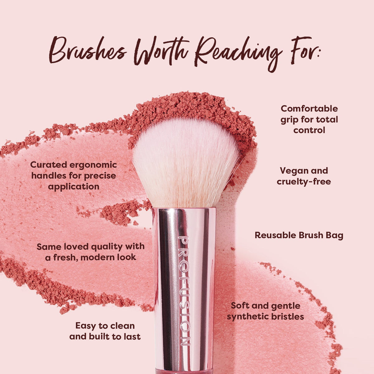 PROFUSION Face Essentials 3PC Face Brush Set